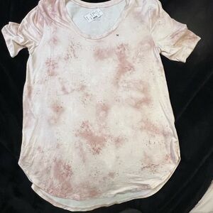 Maurices Light Pink Tie-Dye Short Sleeve Tee